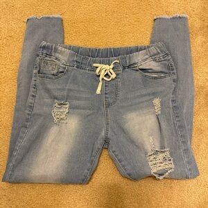 Distressed Blue Women's Jeans